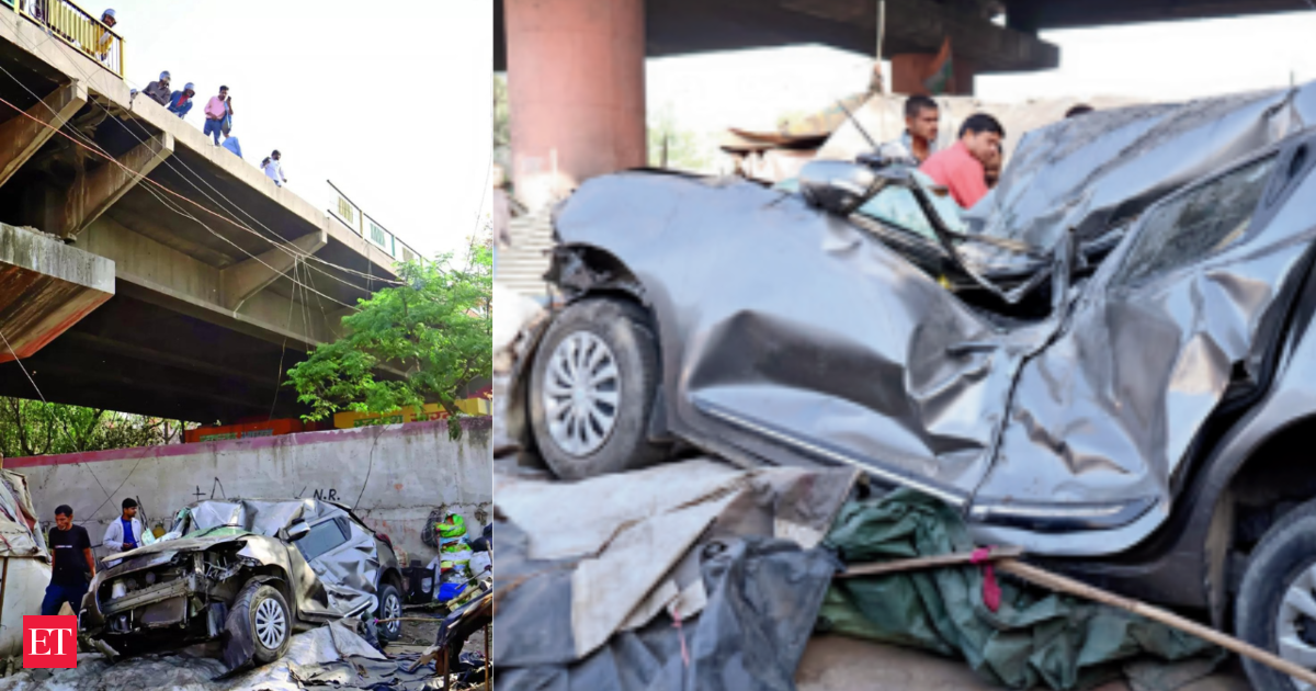 Pregnant woman, her family hit as car falls off flyover onto a shanty in Ghaziabad; safely delivers baby