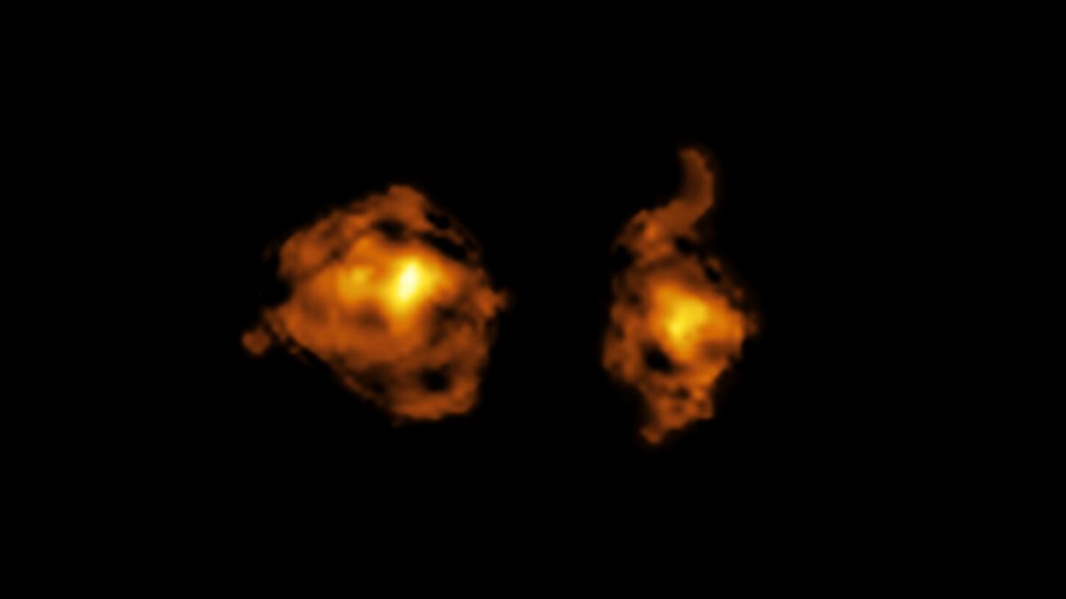 Space photo of the week: Violent galaxies seen ‘jousting’ near the dawn of time