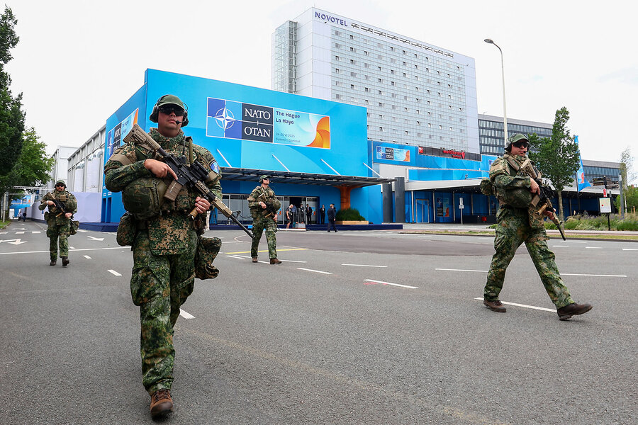 At NATO summit, anxious Europeans extend a hand to placate Trump