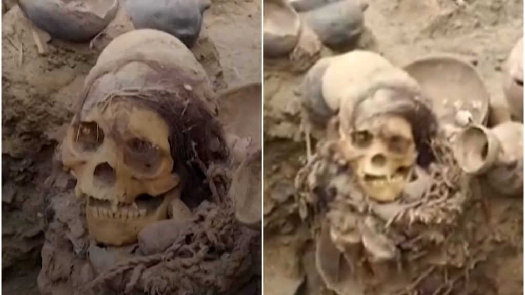1,000-Year-Old Mummy With Dark Hair Intact Unearthed Beneath Lima Streets