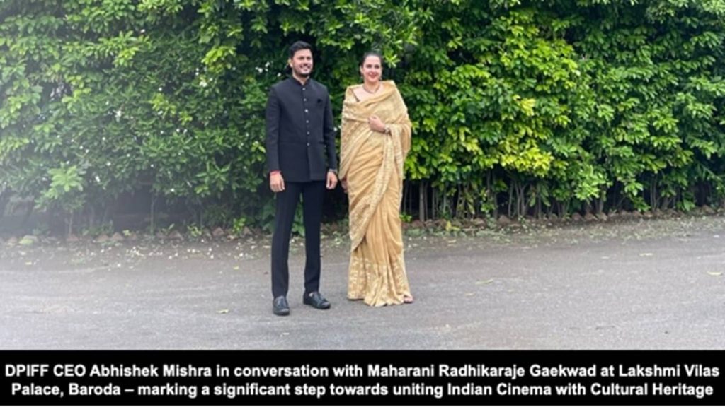 Dadasaheb Phalke International Film Festival CEO Abhishek Mishra Meets Maharani Radhikaraje Gaekwad at Lakshmi Vilas Palace, Signaling a New Era of Collaboration Between Indian Cinema and Cultural Her