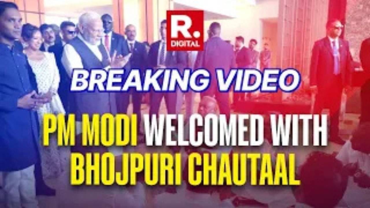 PM Modi Receives Bhojpuri Chautaal Welcome in Port of Spain