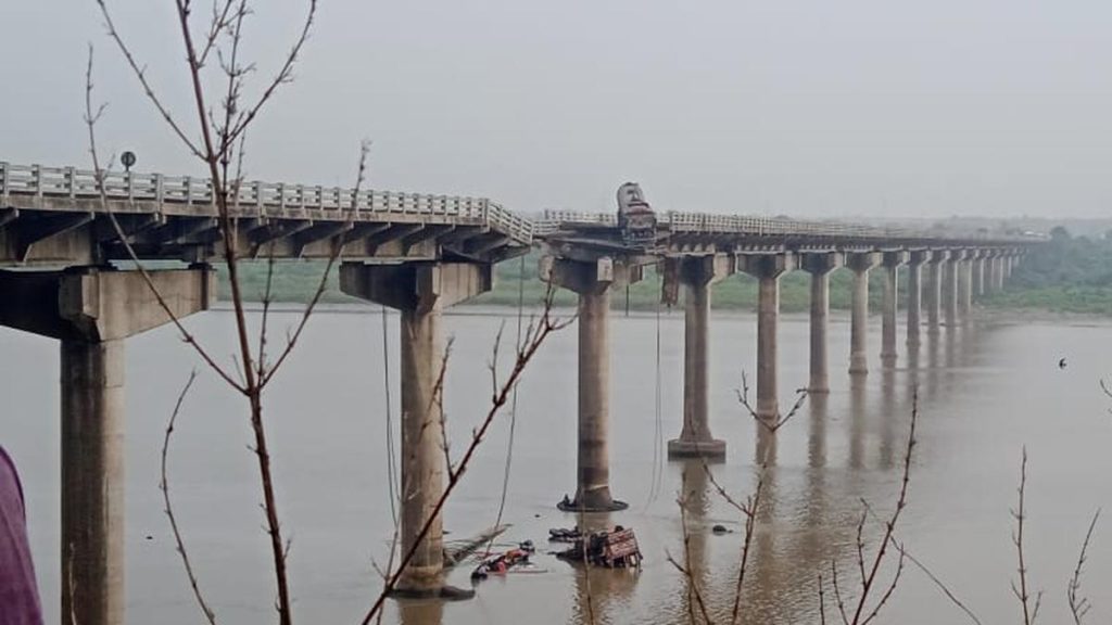 Bridge Collapse in Vadodara: Four Vehicles Plunge into River, Two Feared Dead