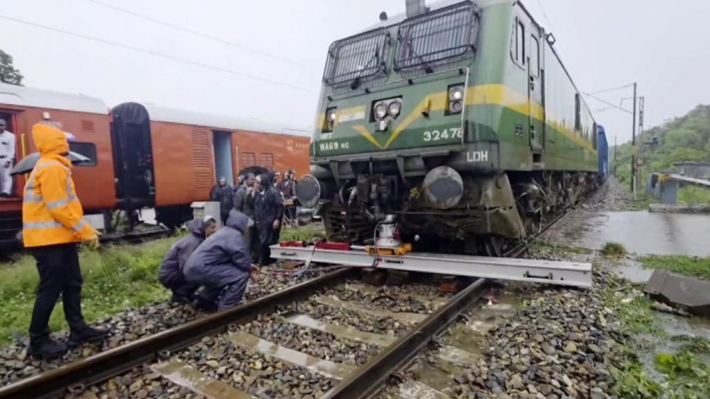 Goods Train Derails in J&K's Kathua Amid Heavy Rains