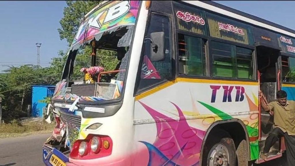 Over 10 commuters injured in bus accident near Katpadi