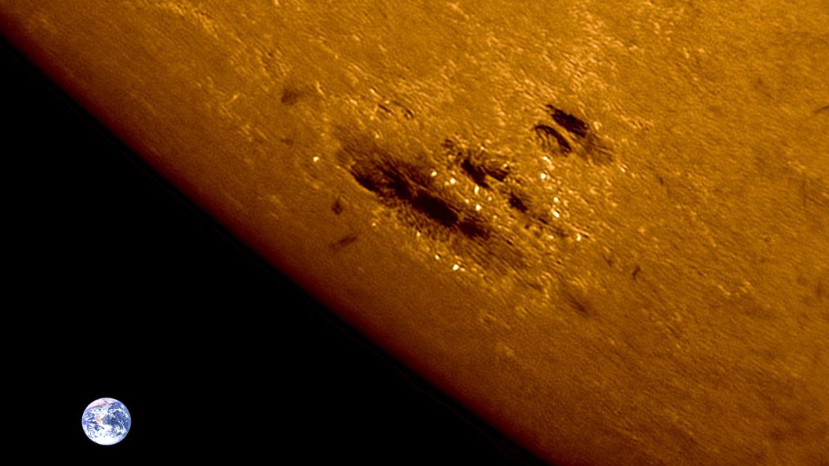 Sunspot crackling with magnetic ‘bombs’ is now turning toward Earth (photo)