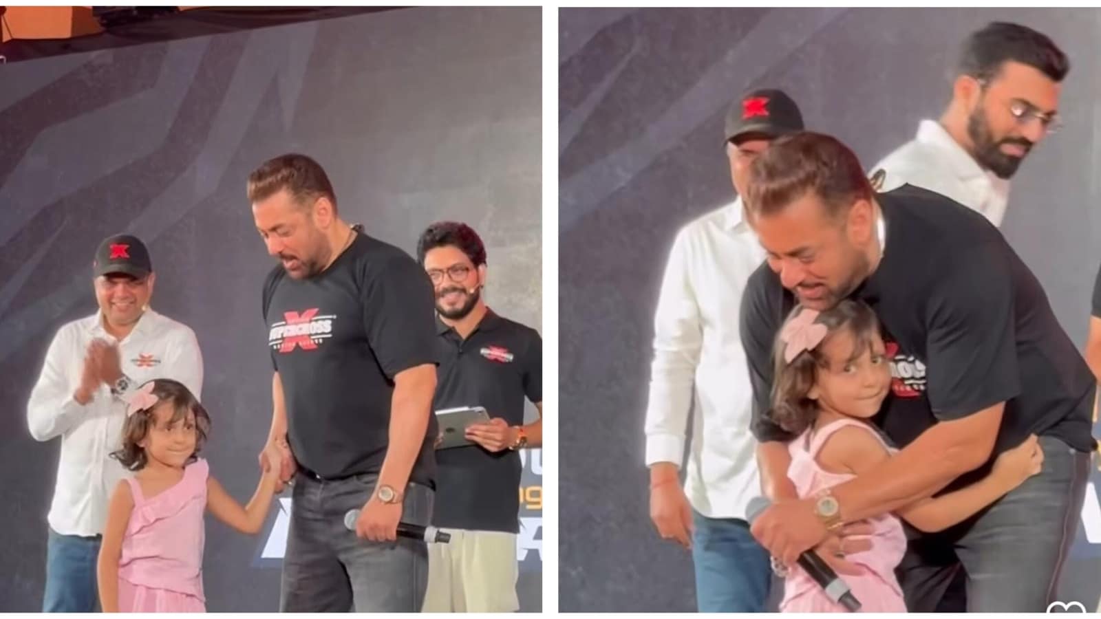 Salman Khan has the sweetest reaction as a young fan hugs him at a Mumbai event, internet reacts. Watch