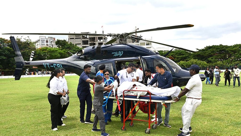 College Hosts Helicopter Medical Emergency Drill