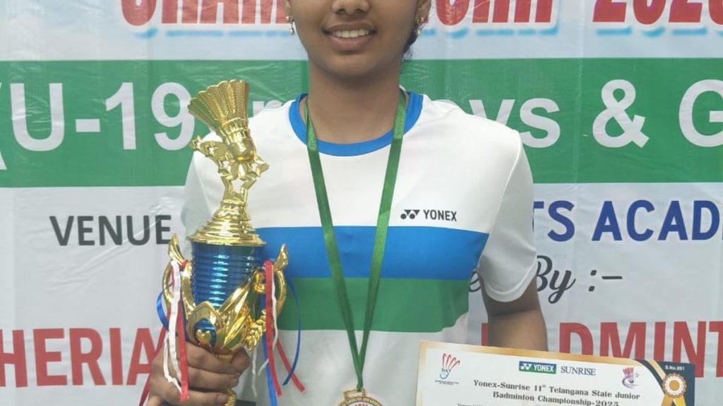Prashansa Bonam emerges as Under-19 girls’ singles State Badminton Champion