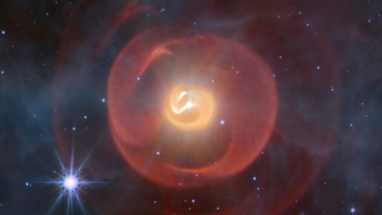 2 stars in ‘serpent god of destruction’ system are hurling their blazing guts at each other, James Webb telescope reveals