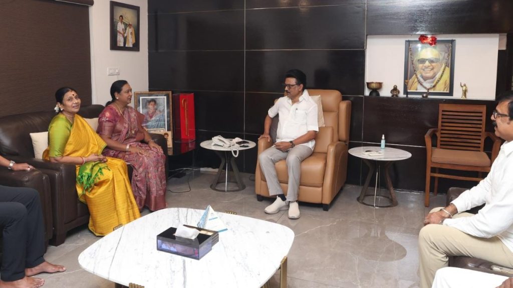 Premalatha Vijayakant Meets T.N. CM Stalin, Discusses His Health