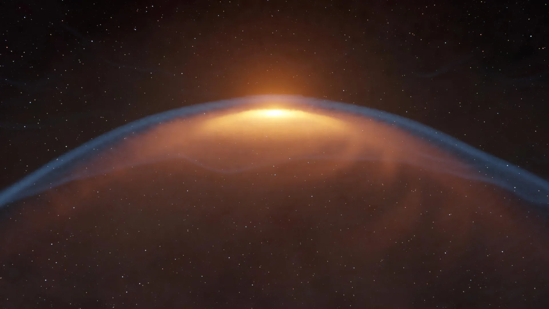 Baby star fires a jet, then gets blasted by the fallout