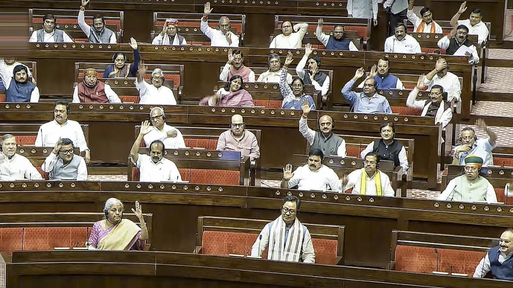 Manipur budget and GST Amendment bills returned by Rajya Sabha amid opposition protests