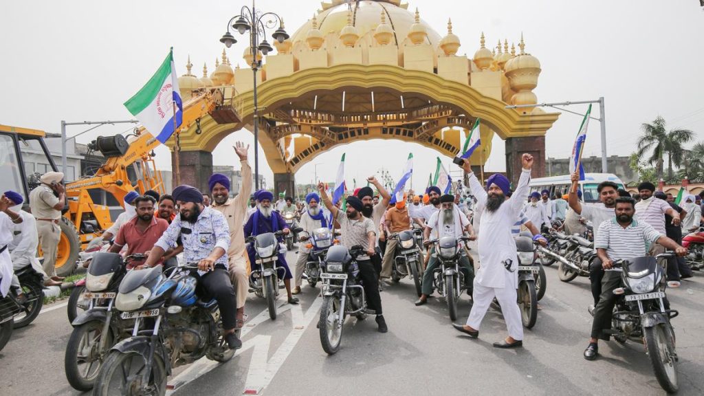 Farmers hold ‘motorcycle protest marches’ against Punjab’s land pooling policy