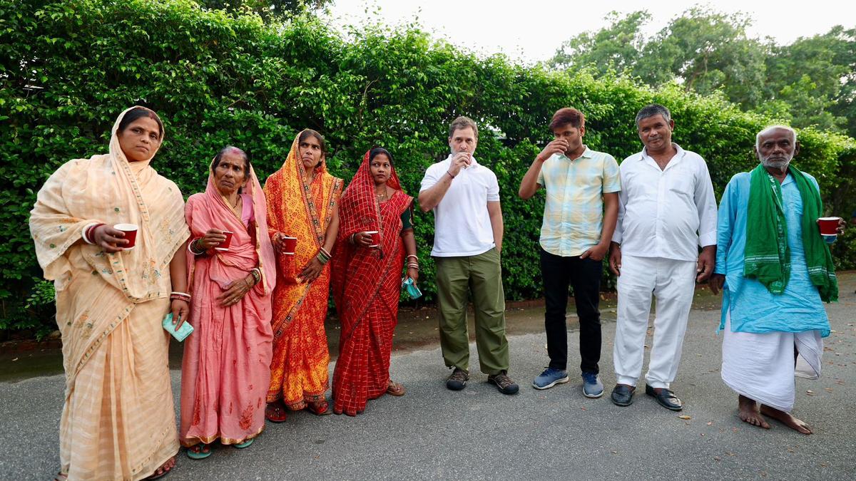 rahul-gandhi-has-tea-with-‘dead’-voters-from-bihar,-thanks-eci-for-experience