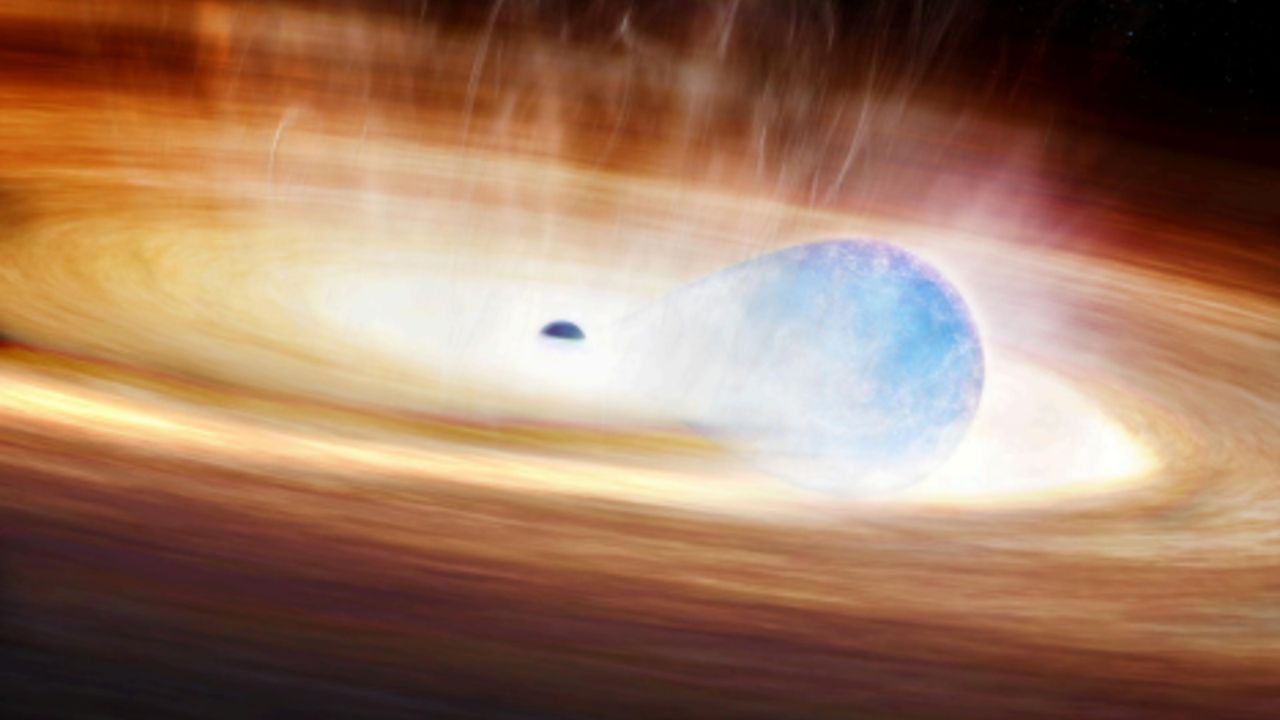 AI helps astronomers make a potentially major find — an exploding star being attacked by a black hole
