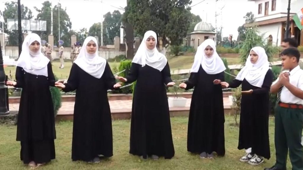 Specially-abled students perform national anthem in sign language in Srinagar on Independence Day