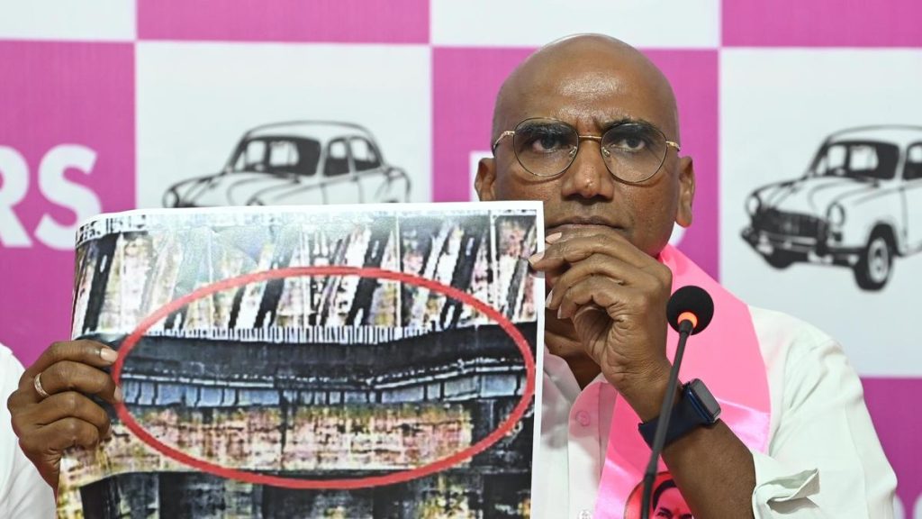 BRS Demands SIT Probe into Medigadda Barrage Damage