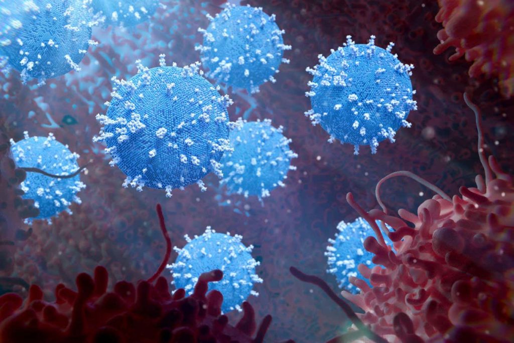 Cancer-killing virus becomes more effective when shielded by bacteria