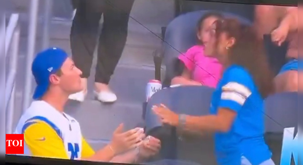 “This is the worst proposal ever”: Los Angeles Chargers fan goes viral after girlfriend rejects live proposal and gets covered in nachos in front of thousands