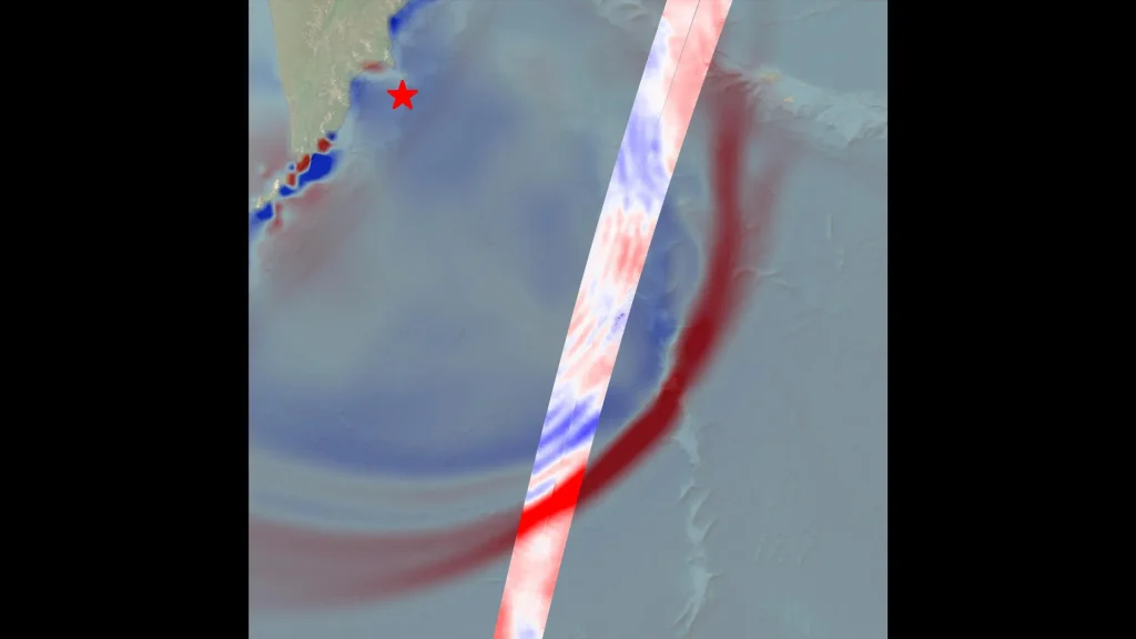 NASA’s SWOT satellite captures Kamchatka megaquake tsunami in striking detail