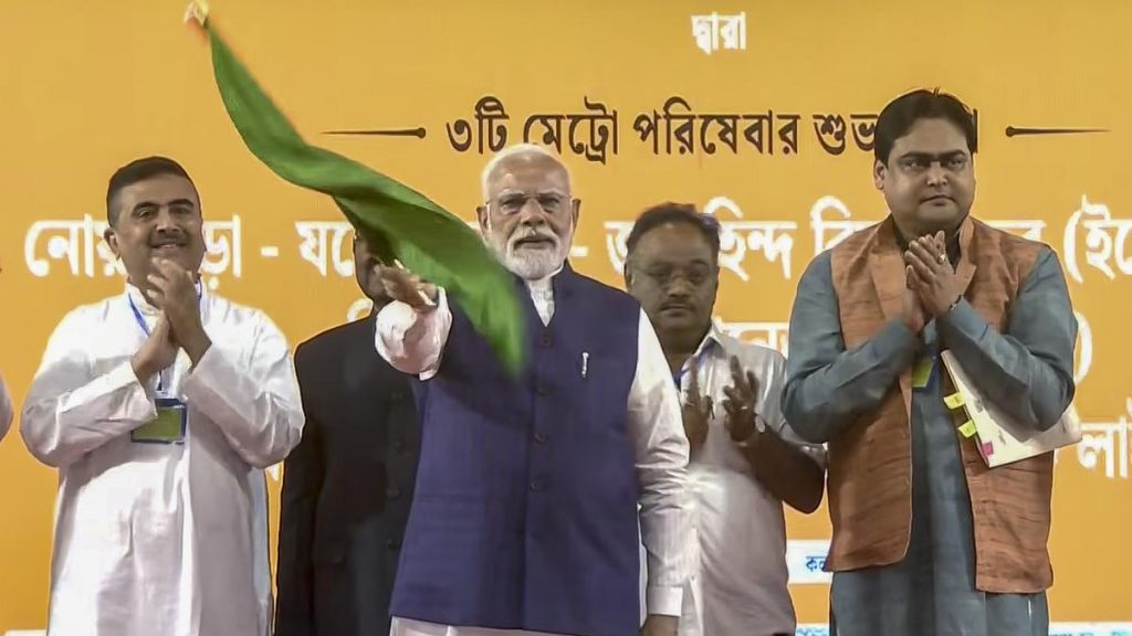 PM Modi Inaugurates Three New Metro Lines in Kolkata
