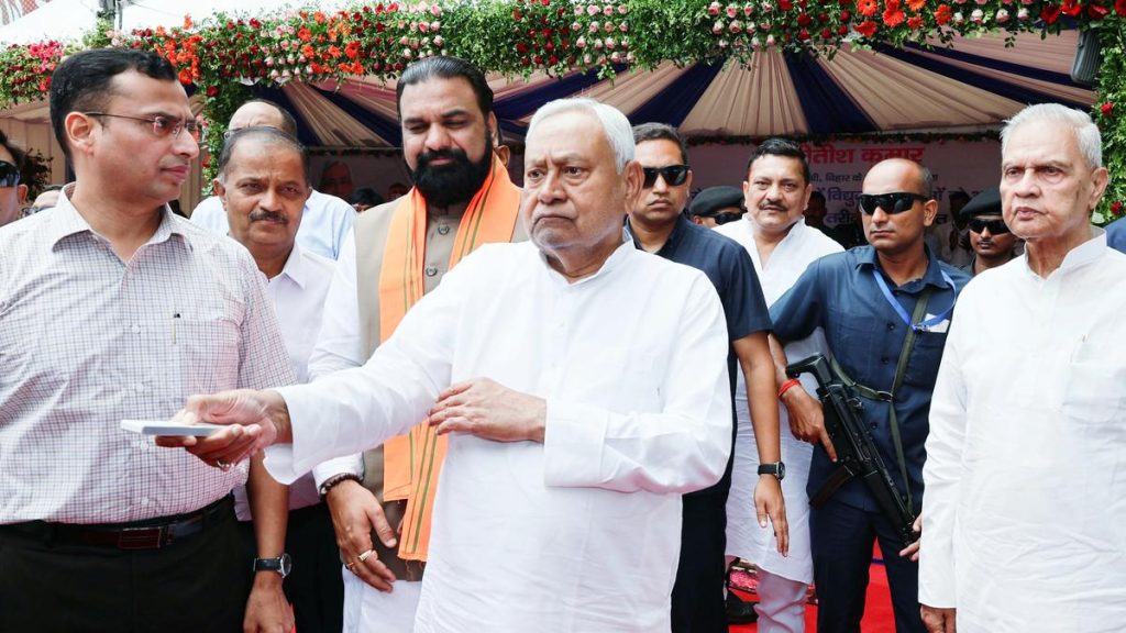 Bihar CM Nitish Kumar unveils projects worth ₹1056 crore for Patna Urban