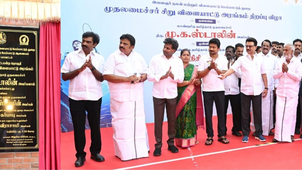 CM Stalin inaugurates mini stadium, housing units