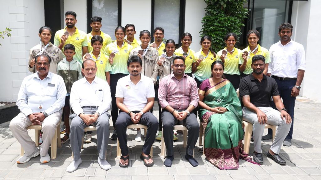 Deputy CM felicitates sportspersons who secured medals in 64th National Inter-State Senior Athletics Championship