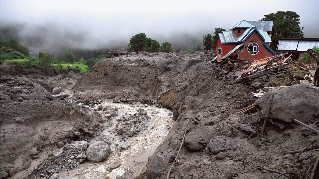 In Frames on rain fury in Jammu and Kashmir and Himachal Pradesh: Mud, rock, and water