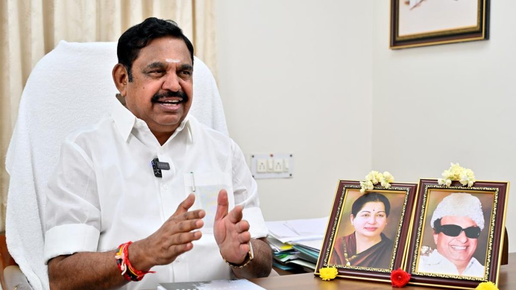 AIADMK's Palaniswami Seeks Loan Moratorium Amid US Tariff Impact