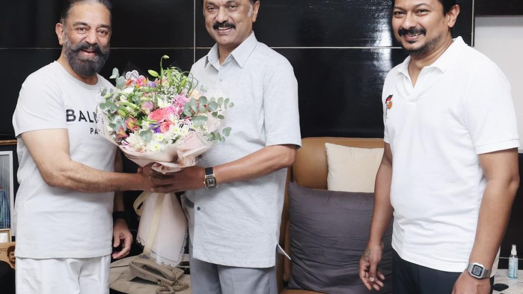 Kamal Haasan Meets Stalin to Check on His Health