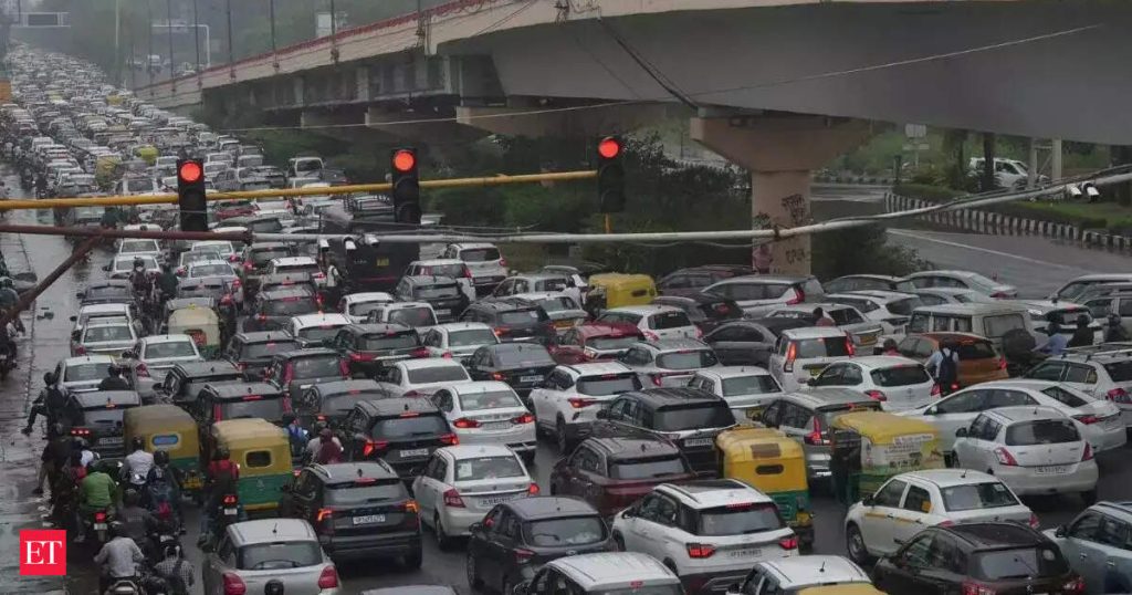 Watch: Nonstop rain turns Gurugram roads into rivers, traffic at standstill