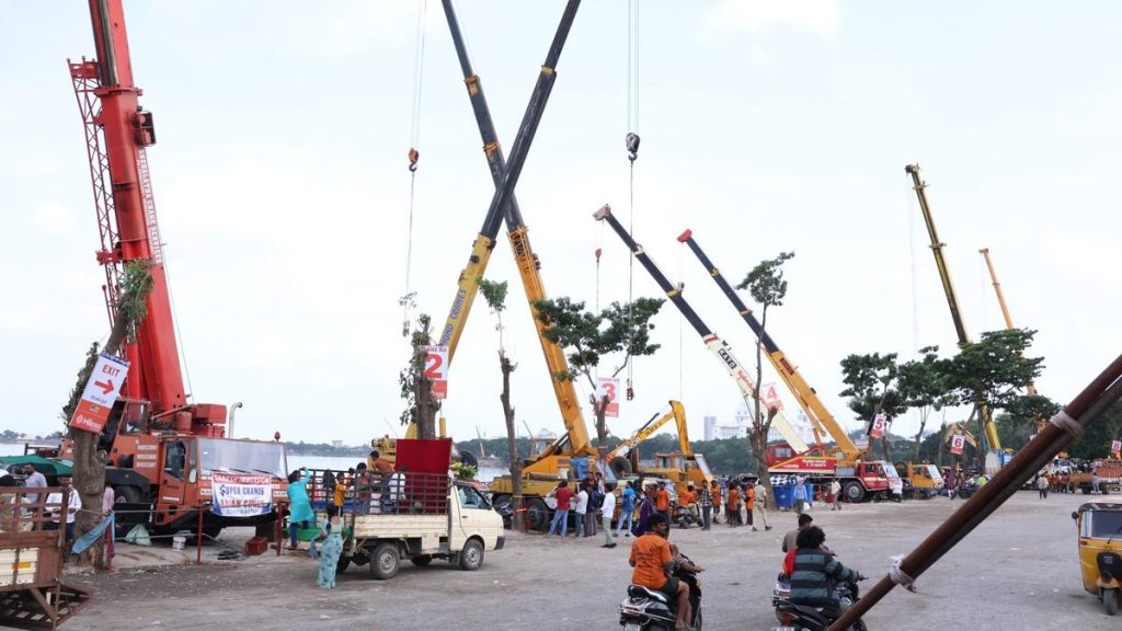 Khairatabad Ganesh Immersion Set for Hussain Sagar With Crane Support Across Hyderabad