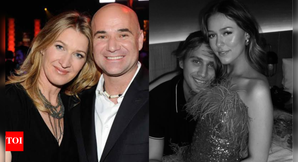 Andre Agassi and Steffi Graf’s son Jaden watches as girlfriend Catherine Holt steals spotlight with daring look at US Open