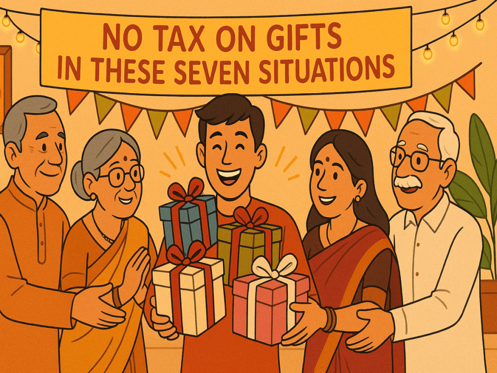 Seven situations when gifts received by an individual are free from income tax