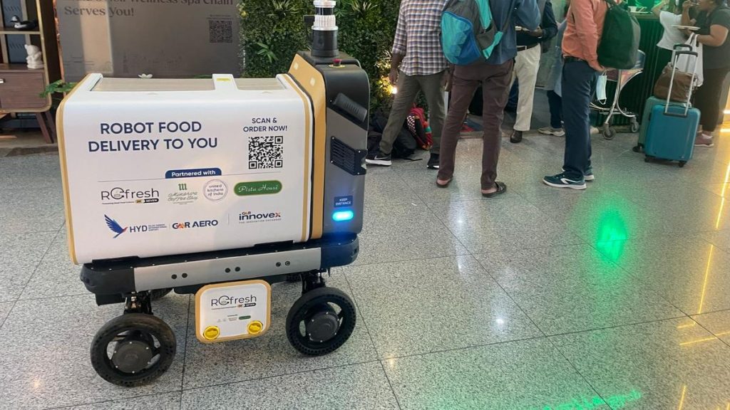 Hyderabad Airport Introduces Robots for Meal Delivery at Boarding Gates