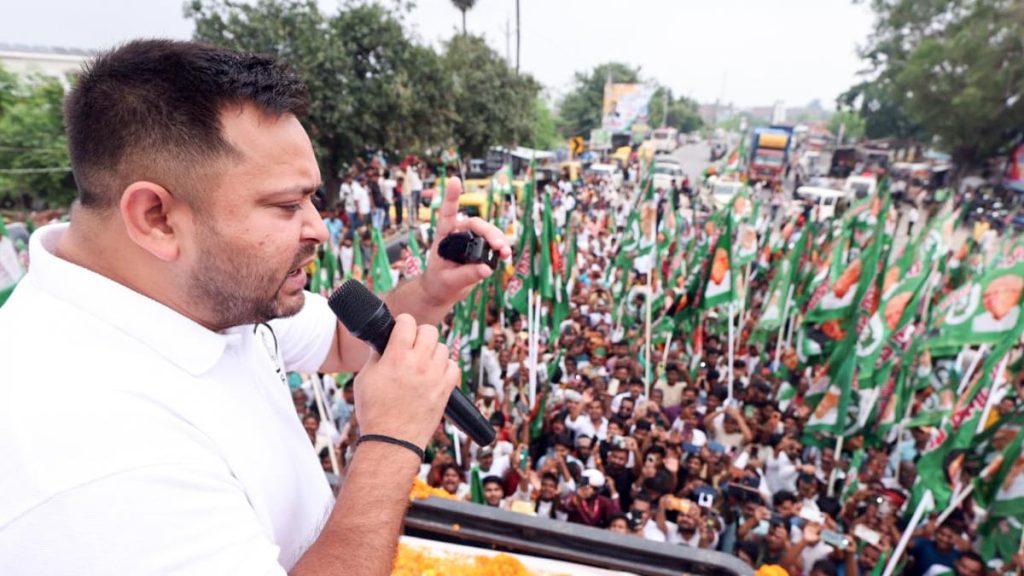 Tejashwi Criticizes Amit Shah Over Alleged 'Hollow Threats